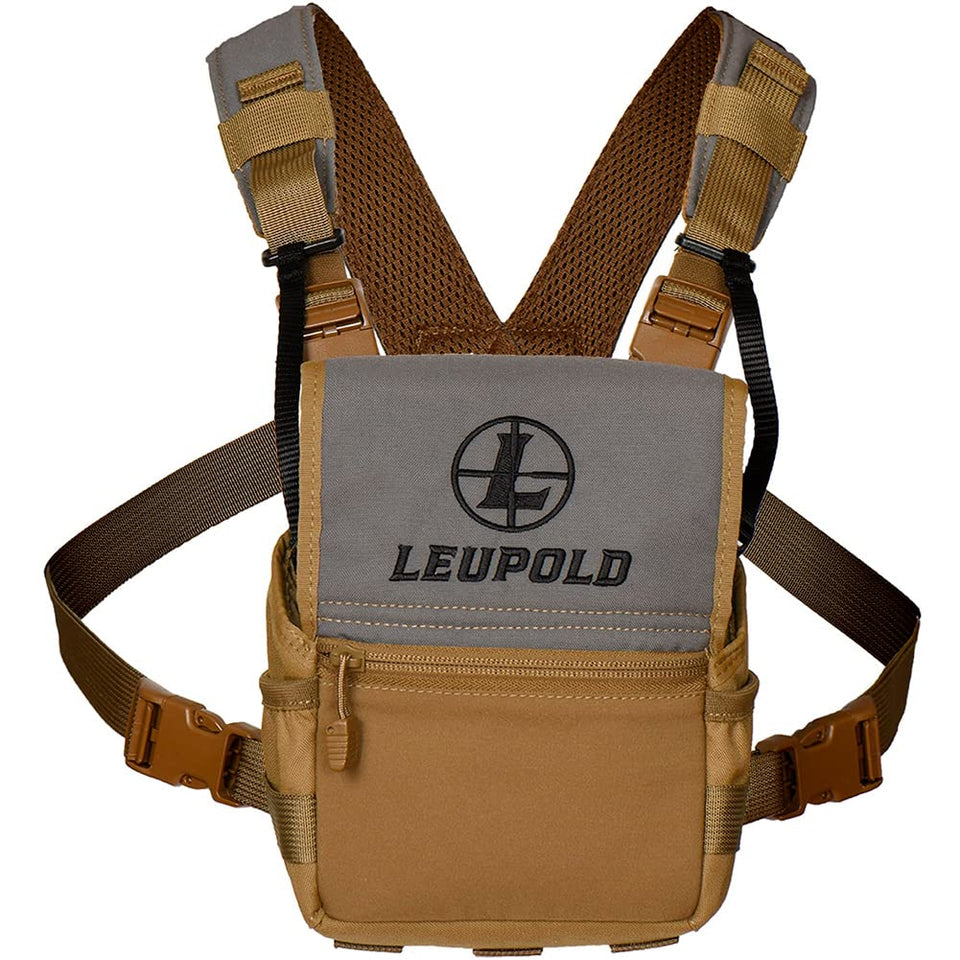 Leupold Pro Guide Harness 2 with neodymium magnet closure keeps binoculars secure and accessible