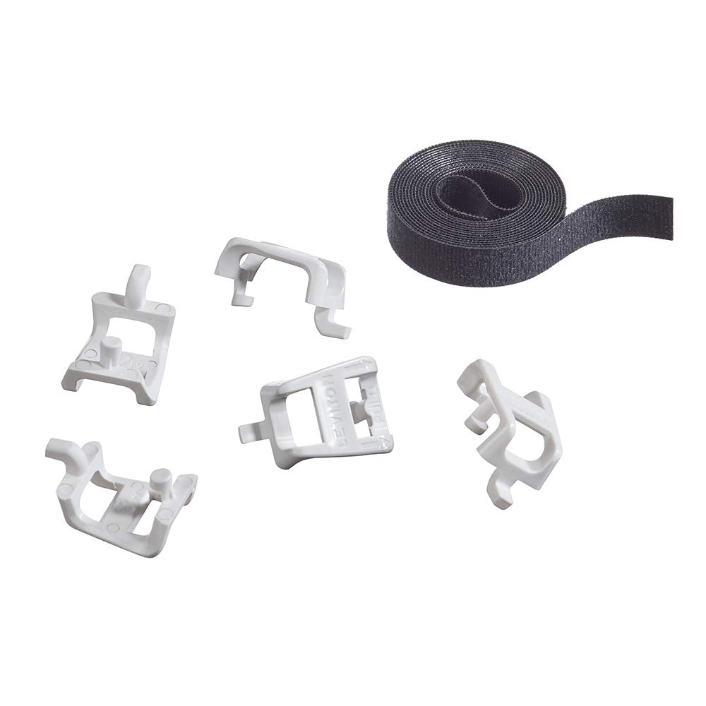 Leviton plastic saddle tie kit with Velcro for clean cable management in structured media centers.
