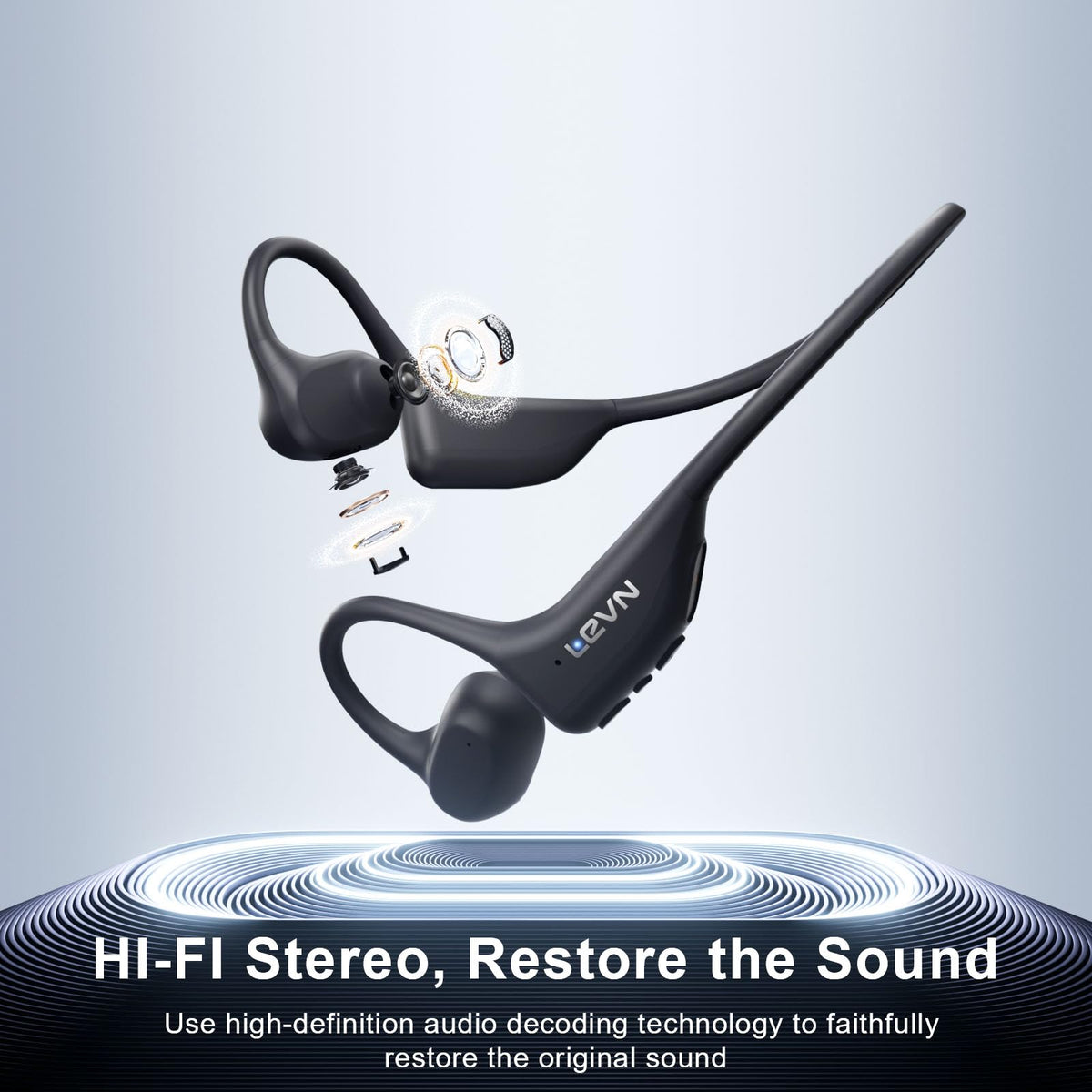 LEVN 15mm driver detail revealing precise audio components for clear sound