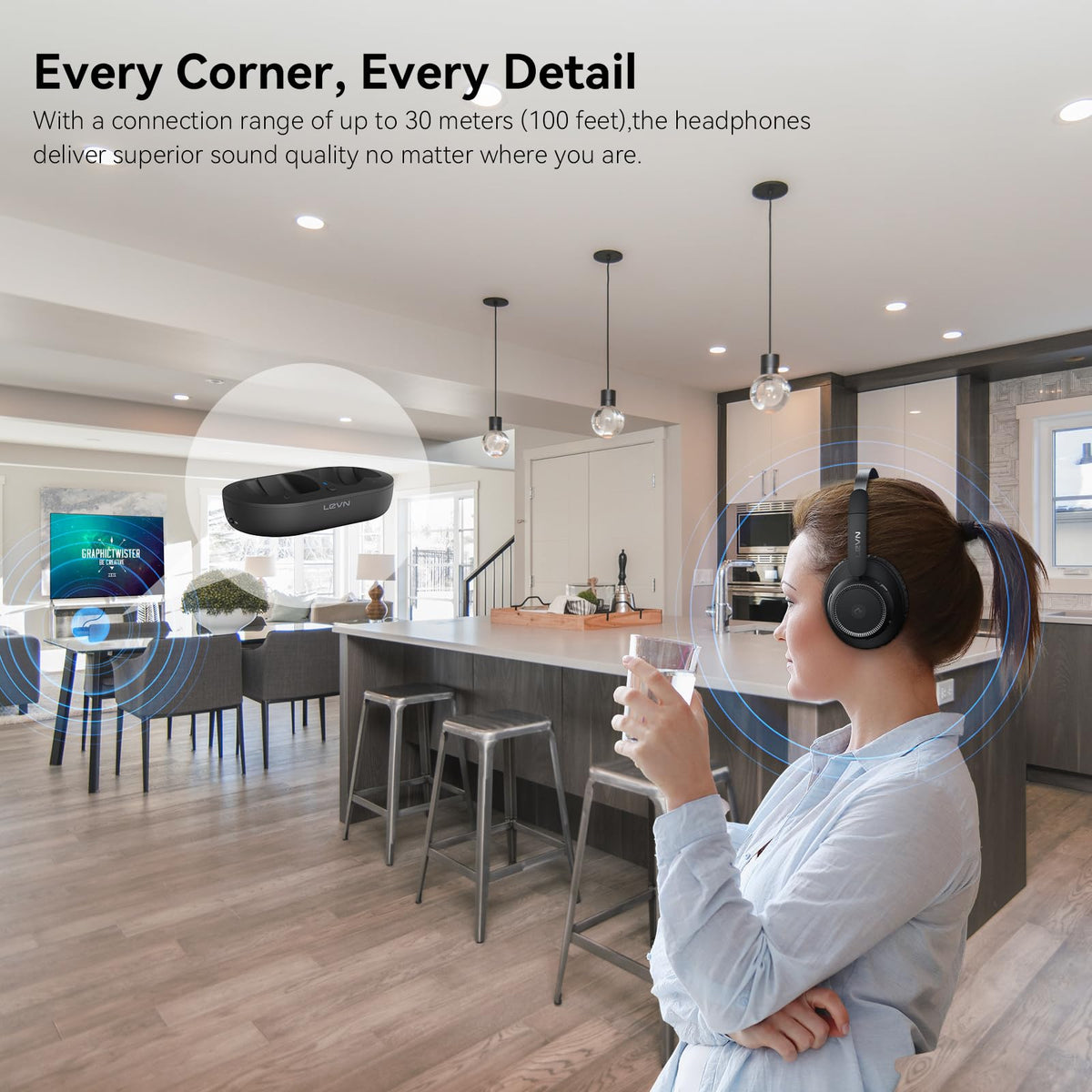 LEVN offers up to 65 hours of battery life for long sessions.