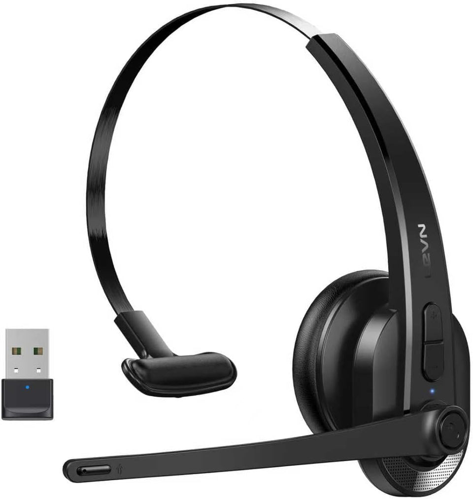 LEVN headset front view showing sleek design and professional look