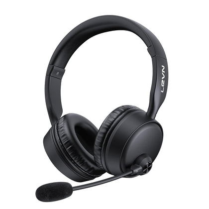 LEVN front profile view showing sleek headset design and professional look