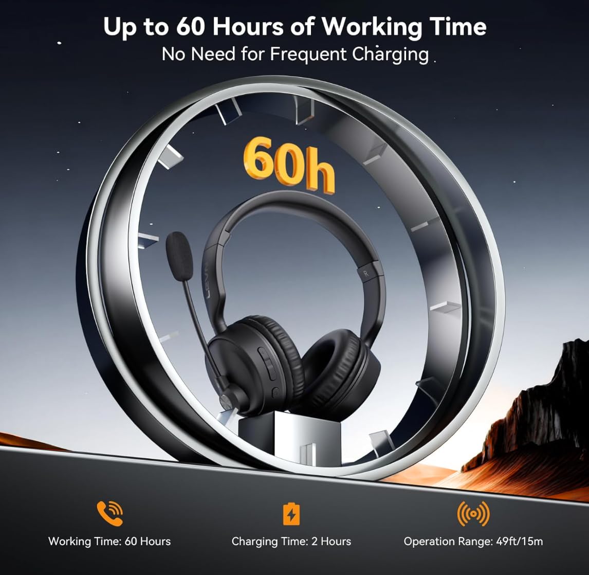 LEVN memory foam earcup detail highlighting long-wear comfort benefit