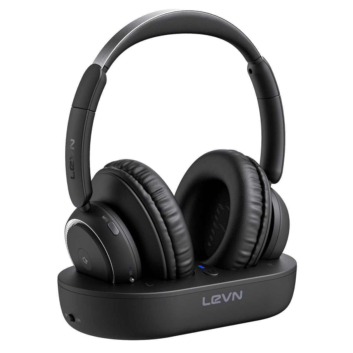 LEVN wireless headphones for TV watching provide private, immersive sound.