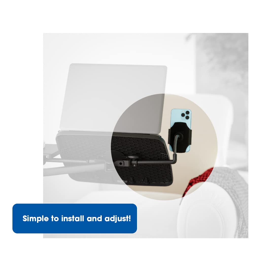 LEVO phone holder supports large smartphones for versatile use.