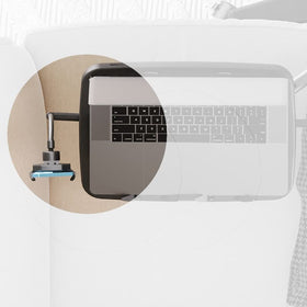 LEVO phone holder top-down view highlights sturdy in-house construction.