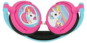 LEXiBOOK Unicorn Foldable Headphones compact case for travel protection