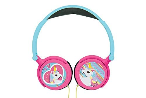 LEXiBOOK Unicorn Foldable Headphones unicorn design adds playful style