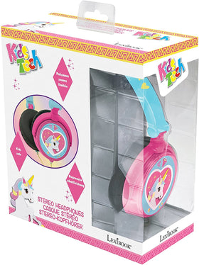 LEXiBOOK Unicorn Foldable Headphones volume limiter helps keep levels safe