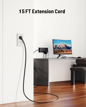 LeZone wide layout showing 12 AC outlets to fit large adapters easily