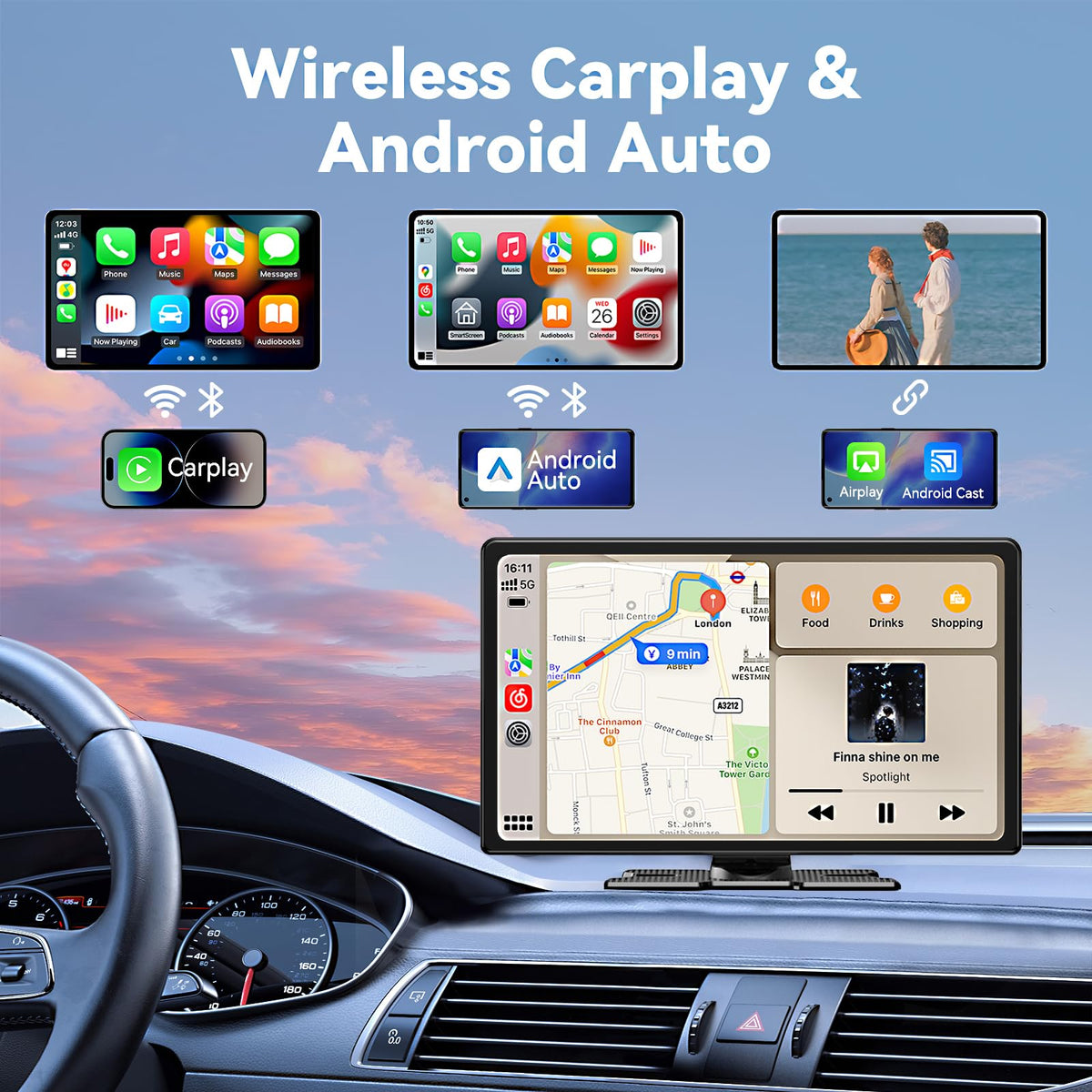 LFomni rear 1080p dash cam aids parking and situational awareness