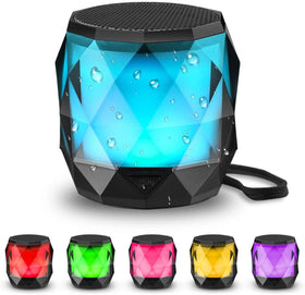LFS portable Bluetooth speaker with lights adds ambient color-changing visuals for music.
