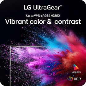 LG 24G411A-B HDR10 color for vibrant game visuals