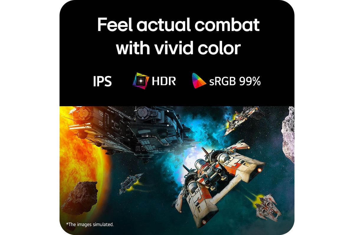 LG 27G414B-B IPS panel close-up highlighting color accuracy