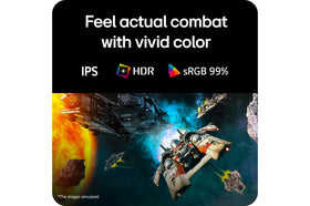 LG 27G414B-B IPS panel close-up highlighting color accuracy