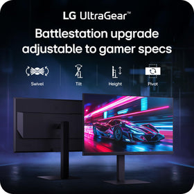 LG 27G640A-B IPS panel close-up showing crisp QHD clarity.
