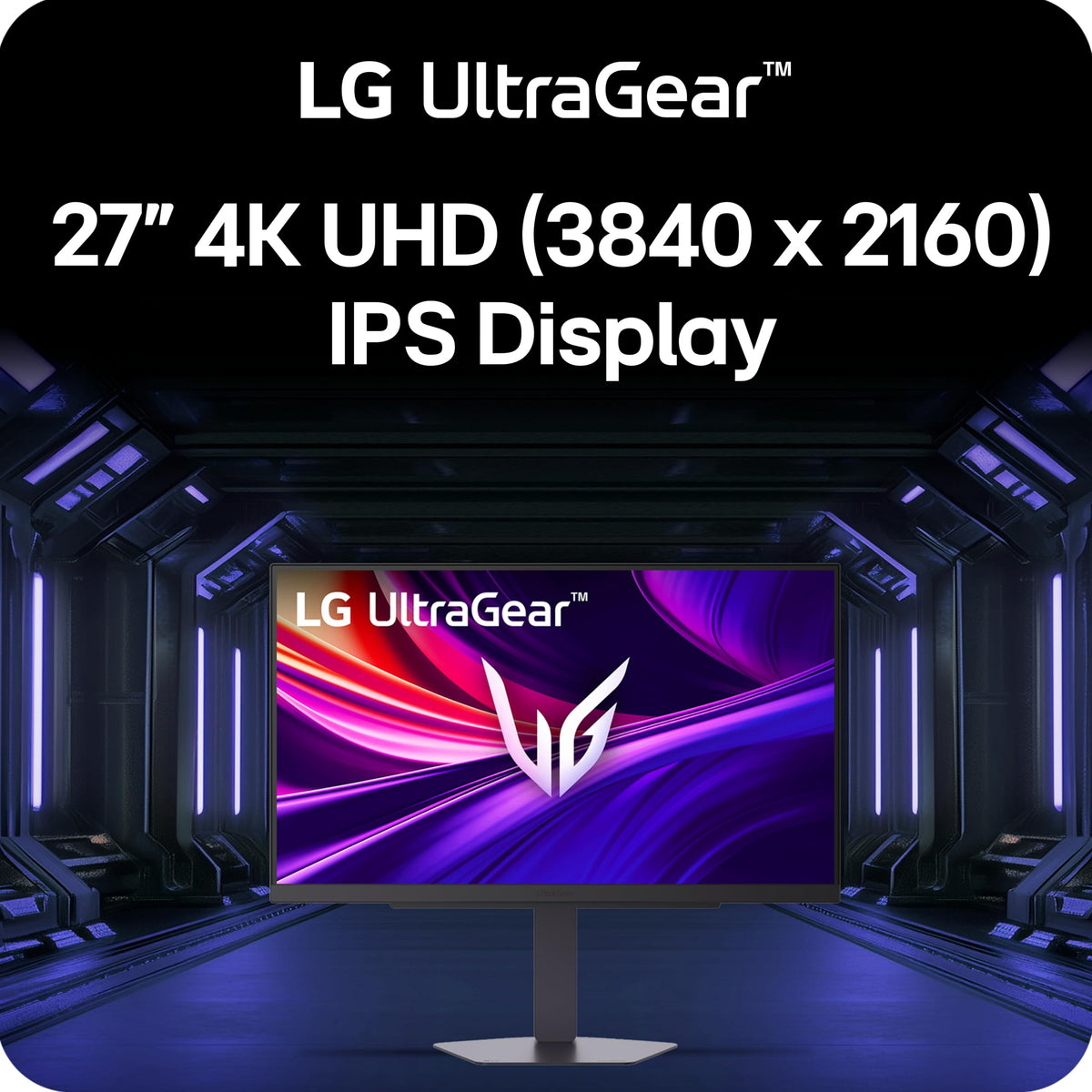 LG 27G810A-B adjustable stand enables ergonomic height and tilt for comfort