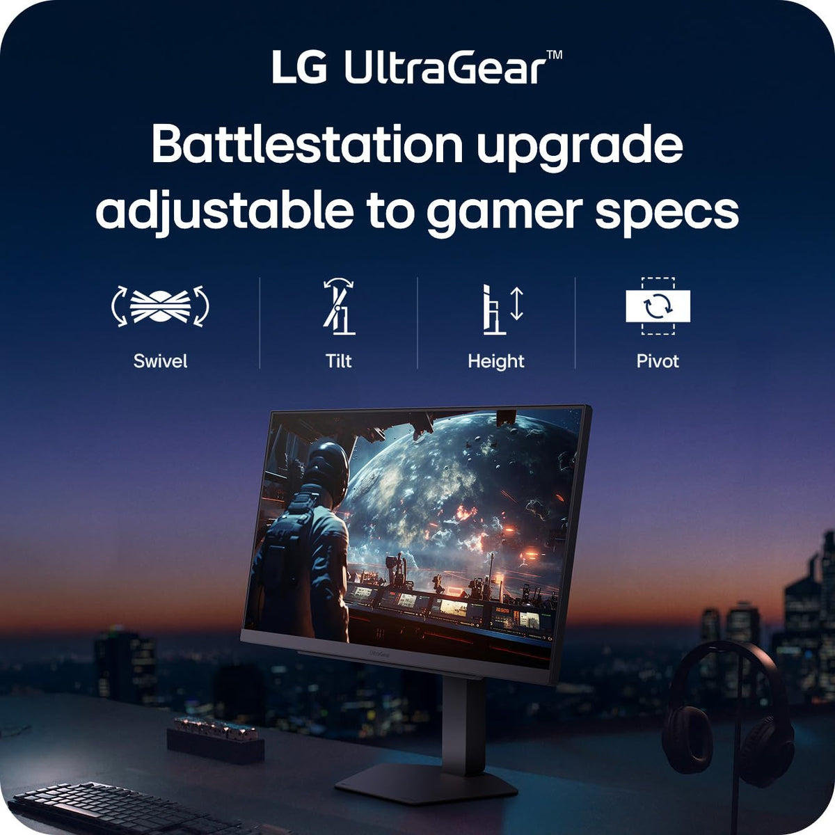 LG 27G810A-B 95% DCI-P3 color coverage for vivid scenes