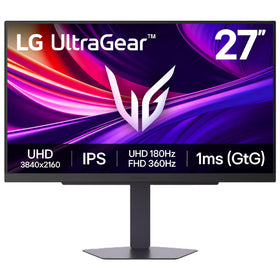 LG 27G810A-B front view shows 27-inch 4K IPS clarity for immersive gaming