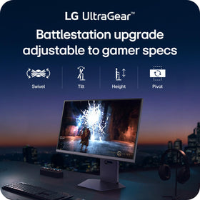 LG 27G850A-B Ultragear ergonomic stand with adjustable height