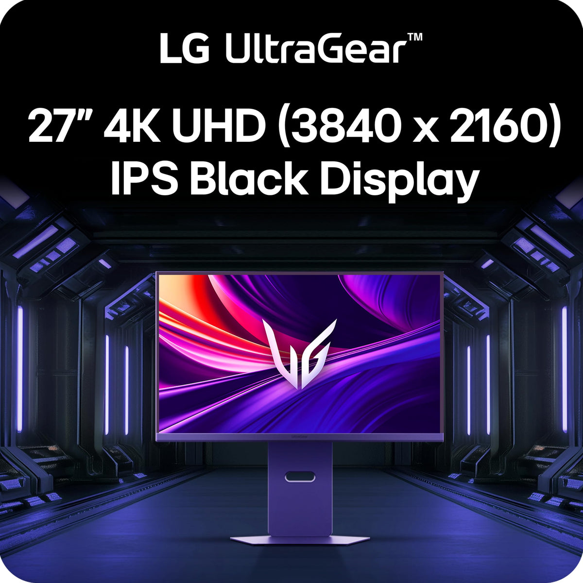 LG 27G850A-B Ultragear Nano IPS Black display deep blacks and rich colors