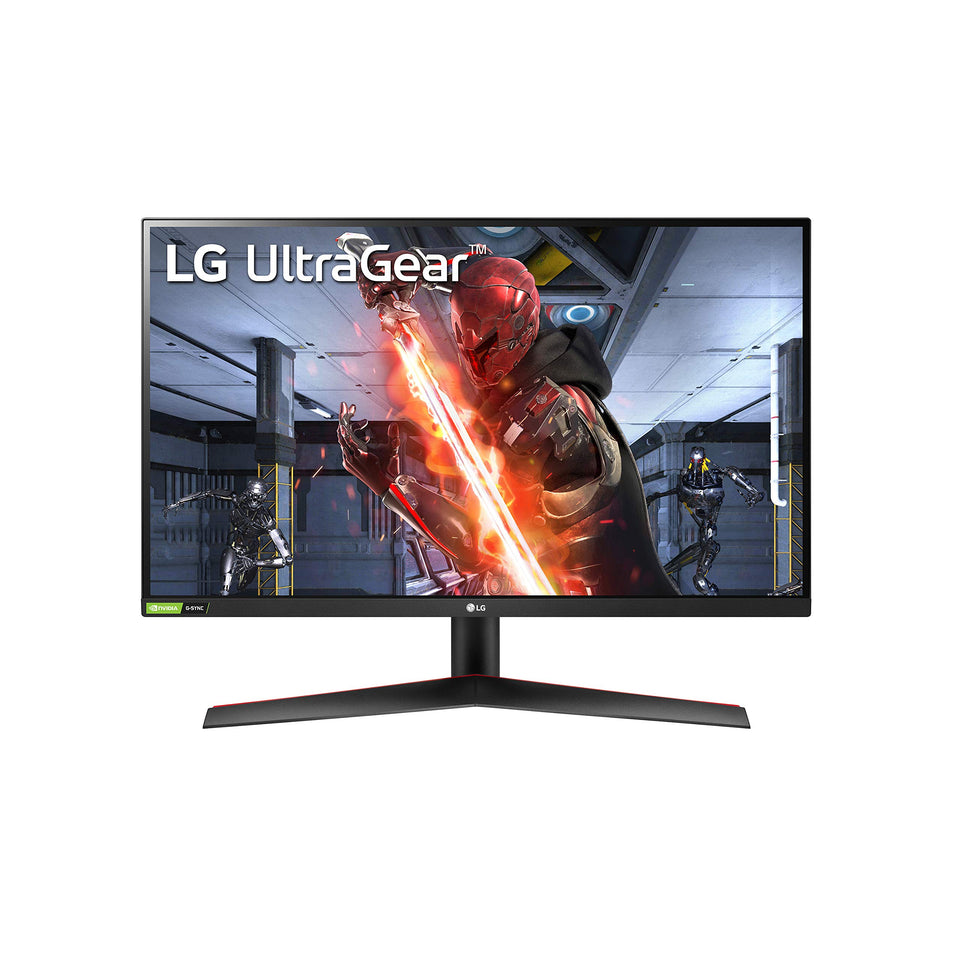 LG 27GN800-B front view showing sleek Ultragear design for immersive gaming