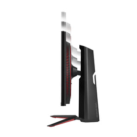 LG 27GP750-B ergonomic stand with tilt height and pivot adjustments