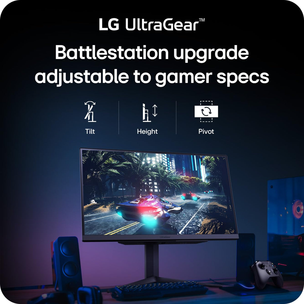 LG 27GR83Q-B DTS Headphone:X for immersive audio during gaming.