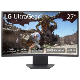 LG 27GS60QC-B Ultragear curved monitor for immersive gaming.