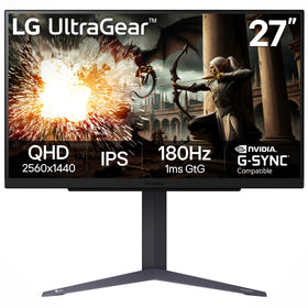 LG 27GS75Q-B Ultragear front view for vivid QHD gaming visuals.