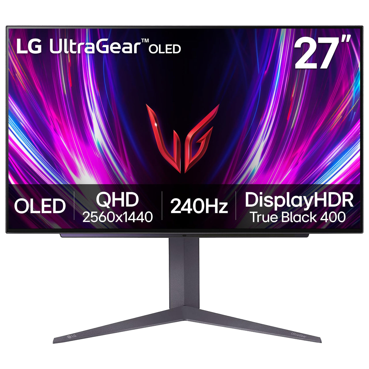 LG 27GS93QE Ultragear OLED panel close-up with rich contrast