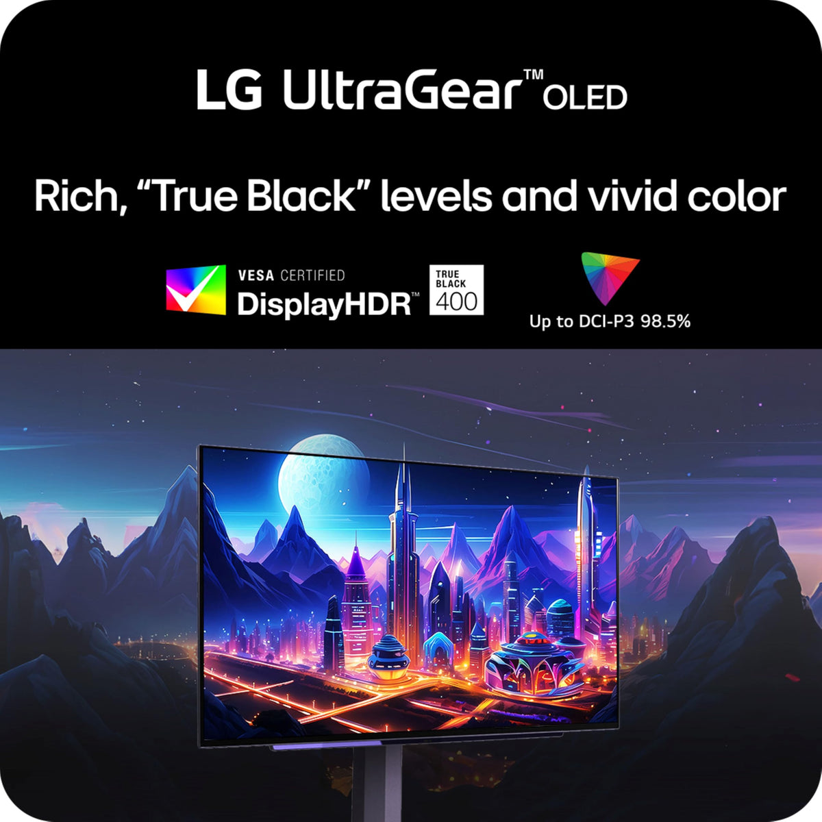 LG 27GS95QE 240Hz refresh rate supports smooth motion for competitive play