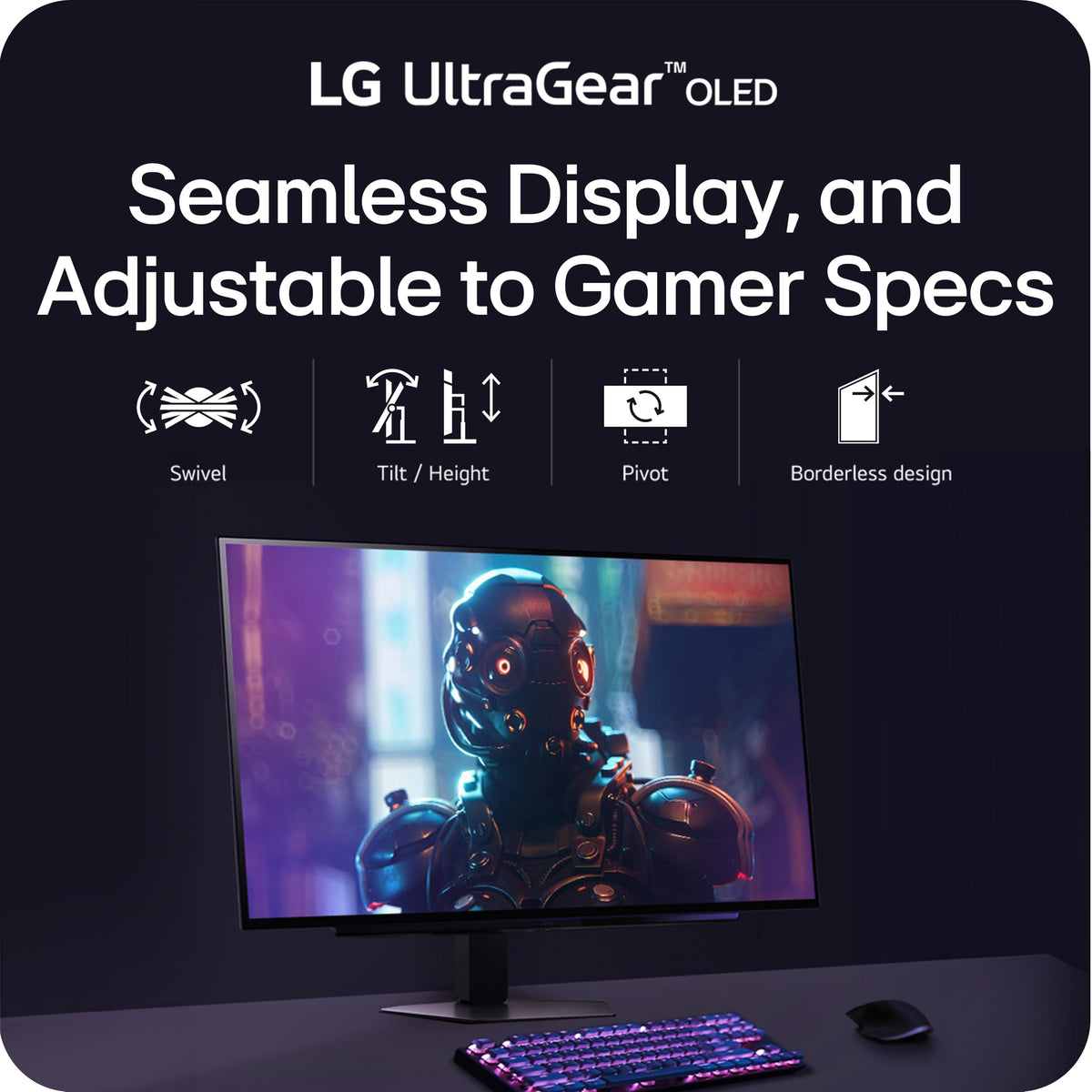 LG 27GX704A-B 0.03ms-gtg minimizes motion blur for fast-paced matches.