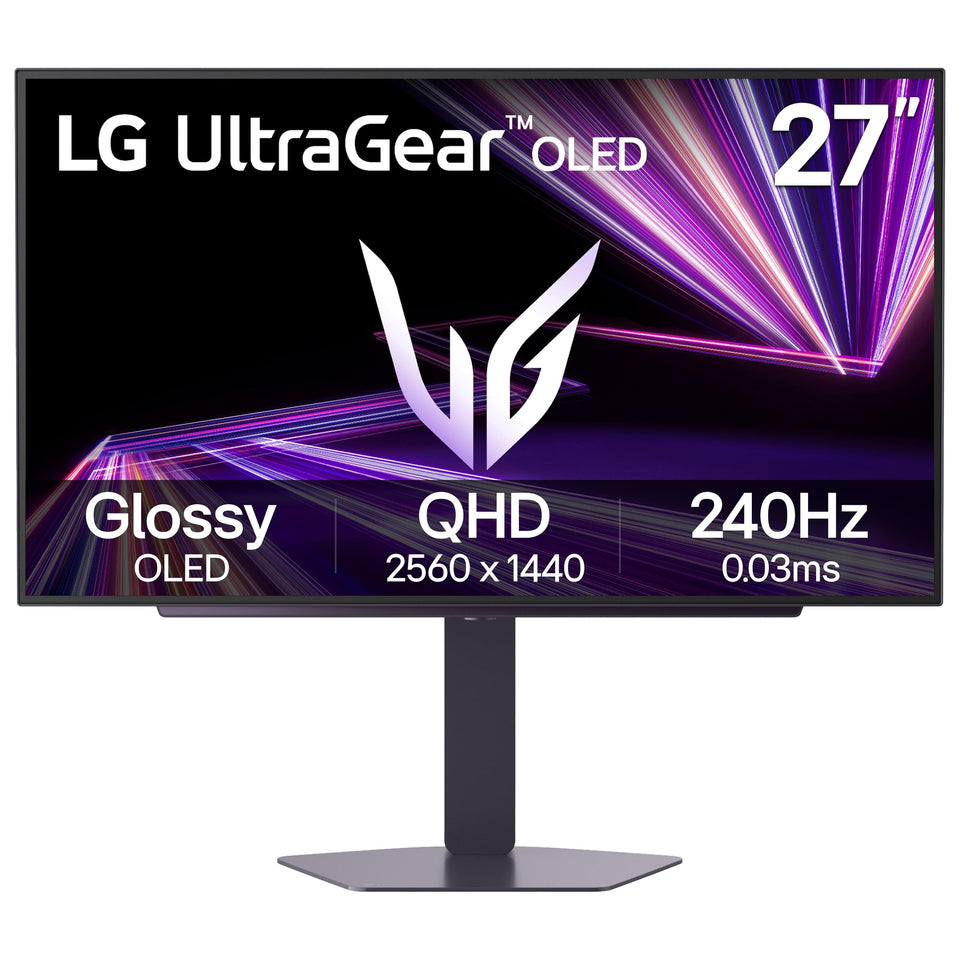 LG 27GX704A-B glossy OLED panel delivers vivid, immersive gaming visuals.