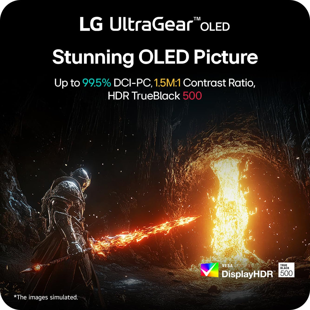 LG 27GX790B UL-certified Perfect Black and True Black 500.