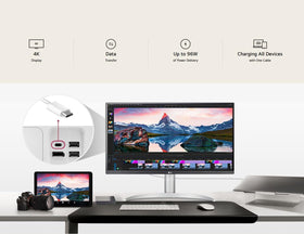 LG 27-inch UHD monitor 95% DCI-P3 color coverage detail.