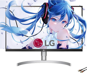LG 27-inch UHD monitor front view showing crisp 4K clarity for editing.