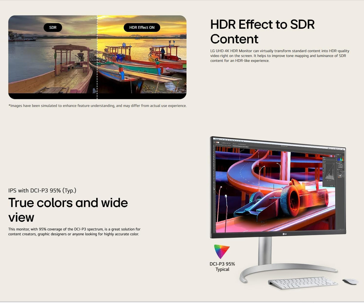 LG 27-inch UHD monitor gaming mode with Dynamic Action Sync.