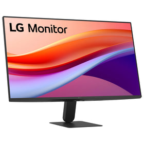 LG 27U411A-B Tilt-adjustable stand for comfortable viewing.