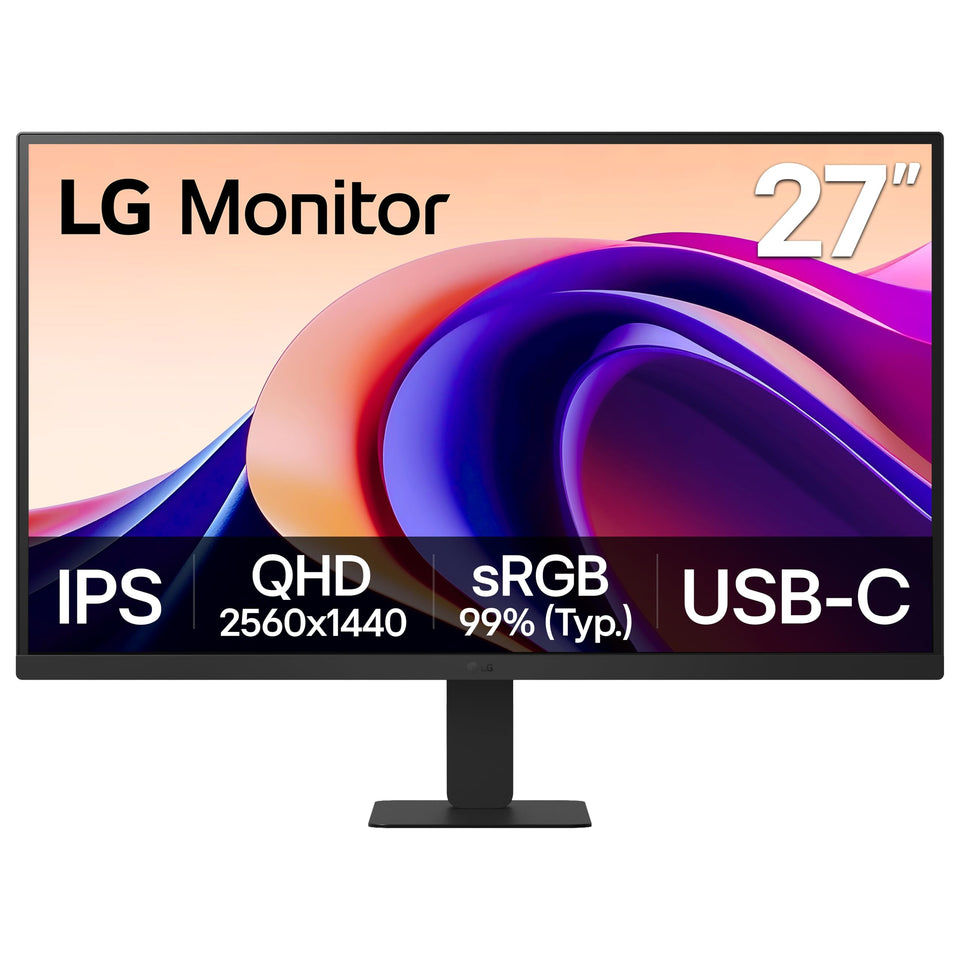 LG 27U631A-B 27-inch QHD display showing crisp details and wide viewing angles.