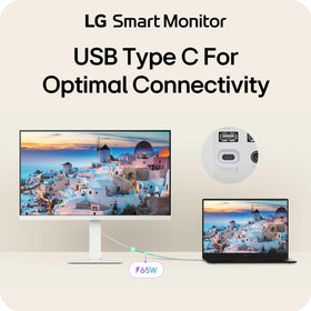 LG 27U730SA-W packaging shows eco-friendly box and contents
