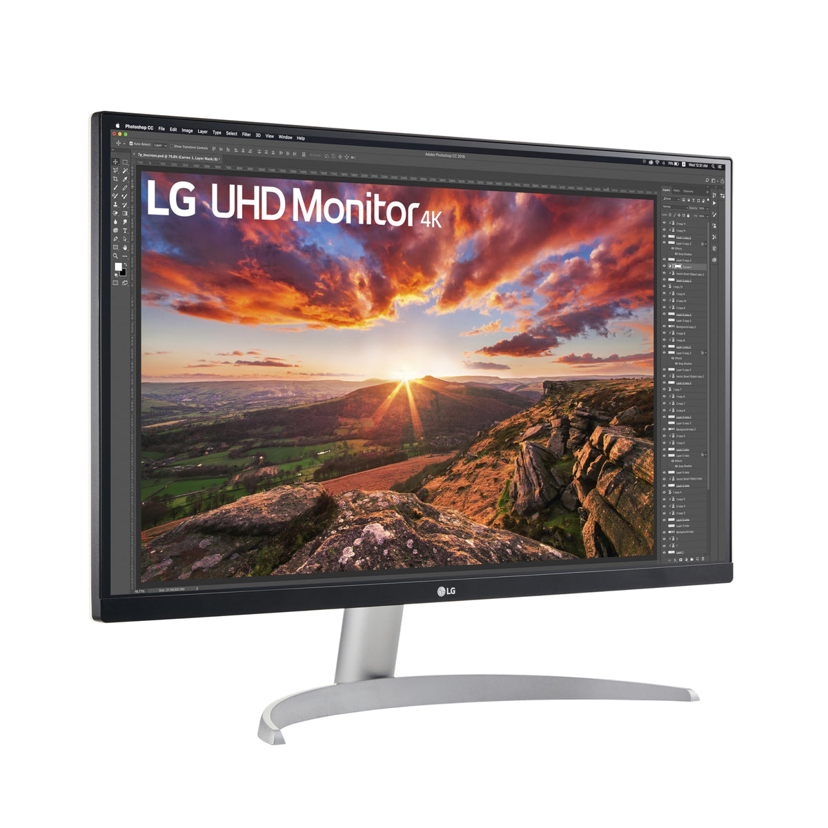 LG 27UP600-W color accuracy with DCI-P3 95% supports precise design work.