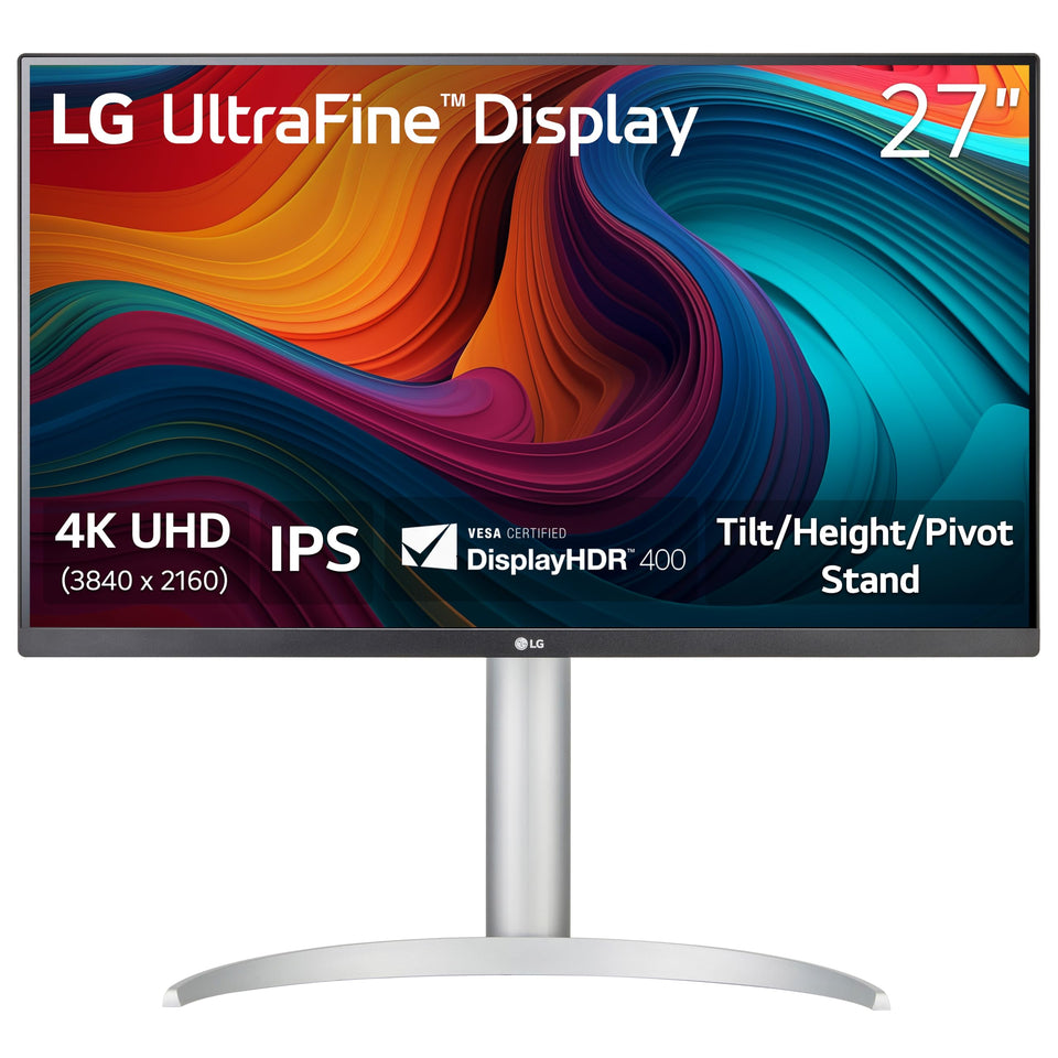 LG 27UP650K-W 4K IPS panel delivers vivid detail for work and media.