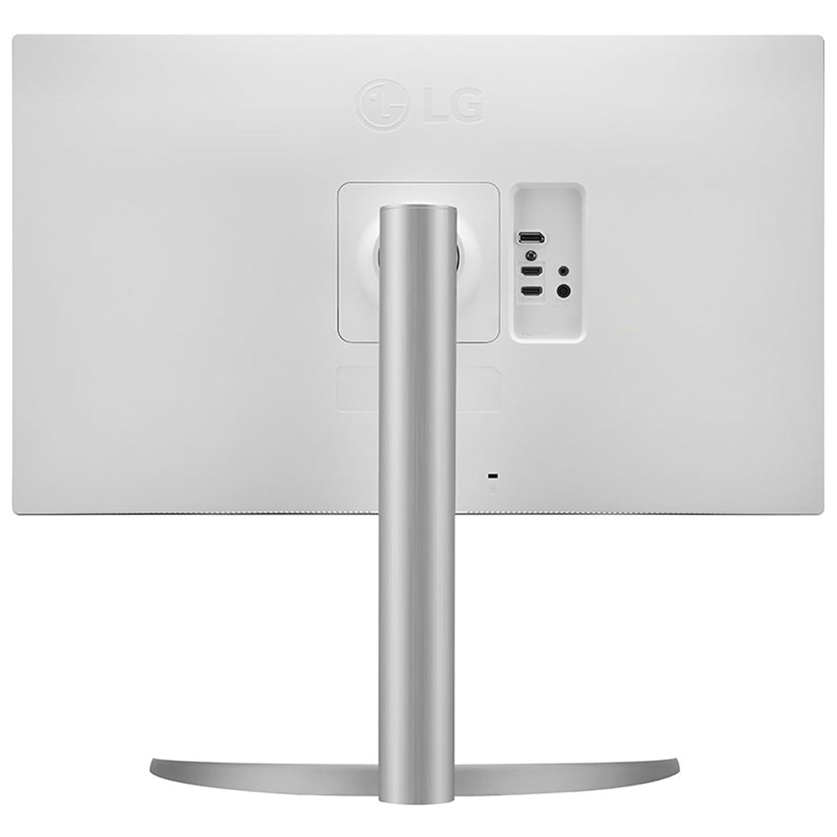 LG 27UP650K-W white design adds a clean desk aesthetic.