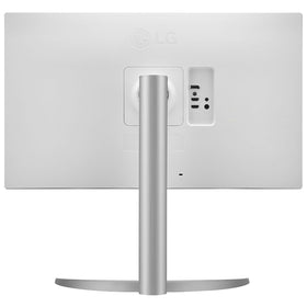 LG 27UP650K-W white design adds a clean desk aesthetic.