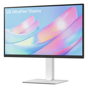 LG 27US550-W adjustable stand allows tilt, height, swivel, and pivot for ergonomic comfort
