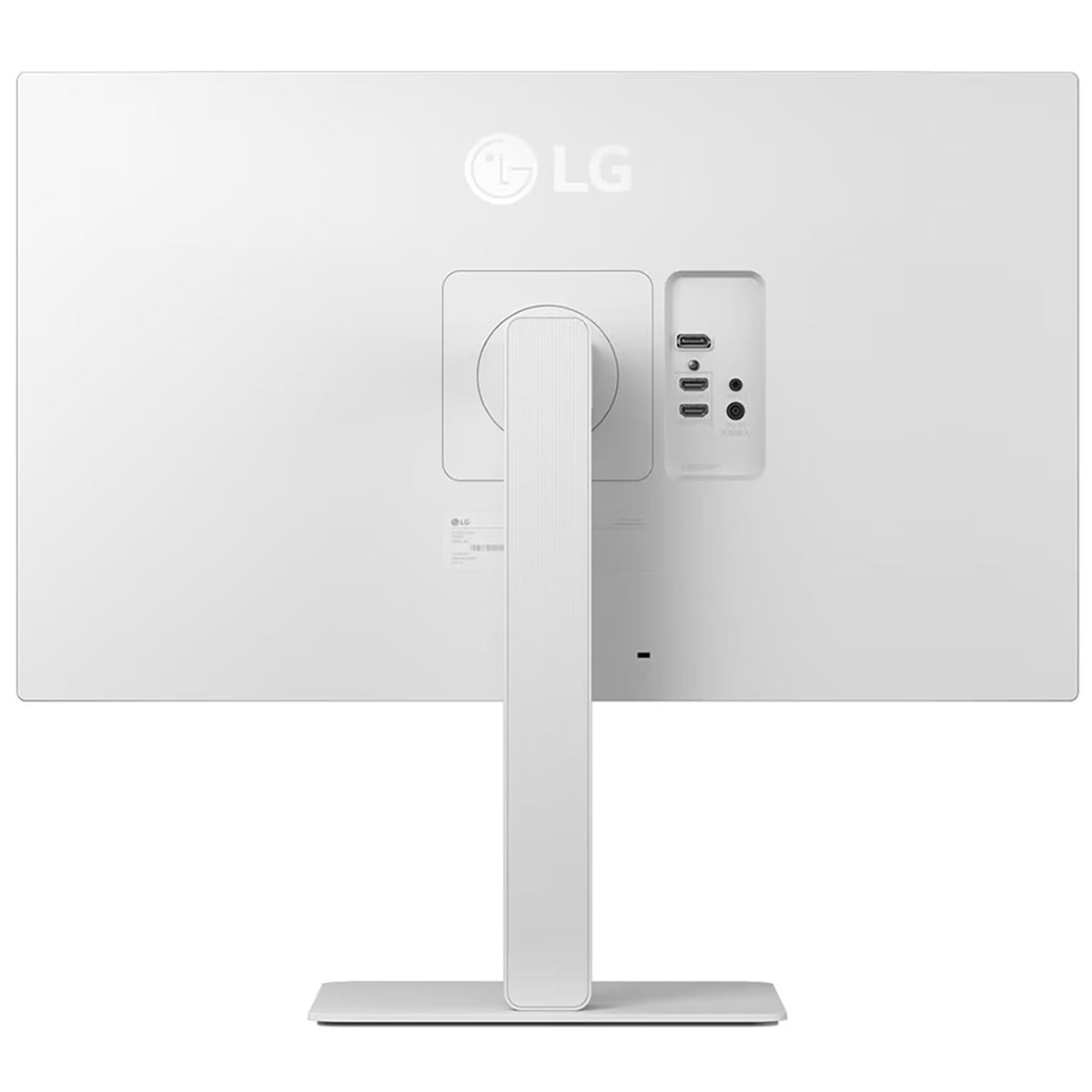 LG 27US550-W adjustable stand for ergonomic setup.