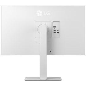 LG 27US550-W adjustable stand for ergonomic setup.