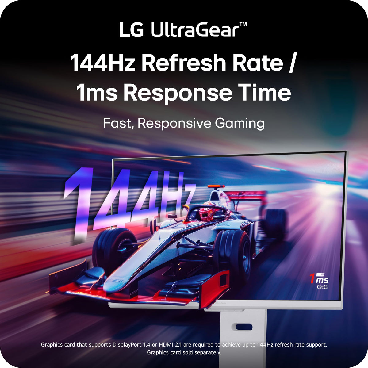 LG 32G810SA-W with G-Sync and FreeSync provides tear-free gameplay.