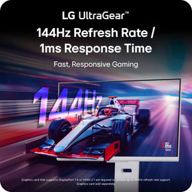 LG 32G810SA-W with G-Sync and FreeSync provides tear-free gameplay.